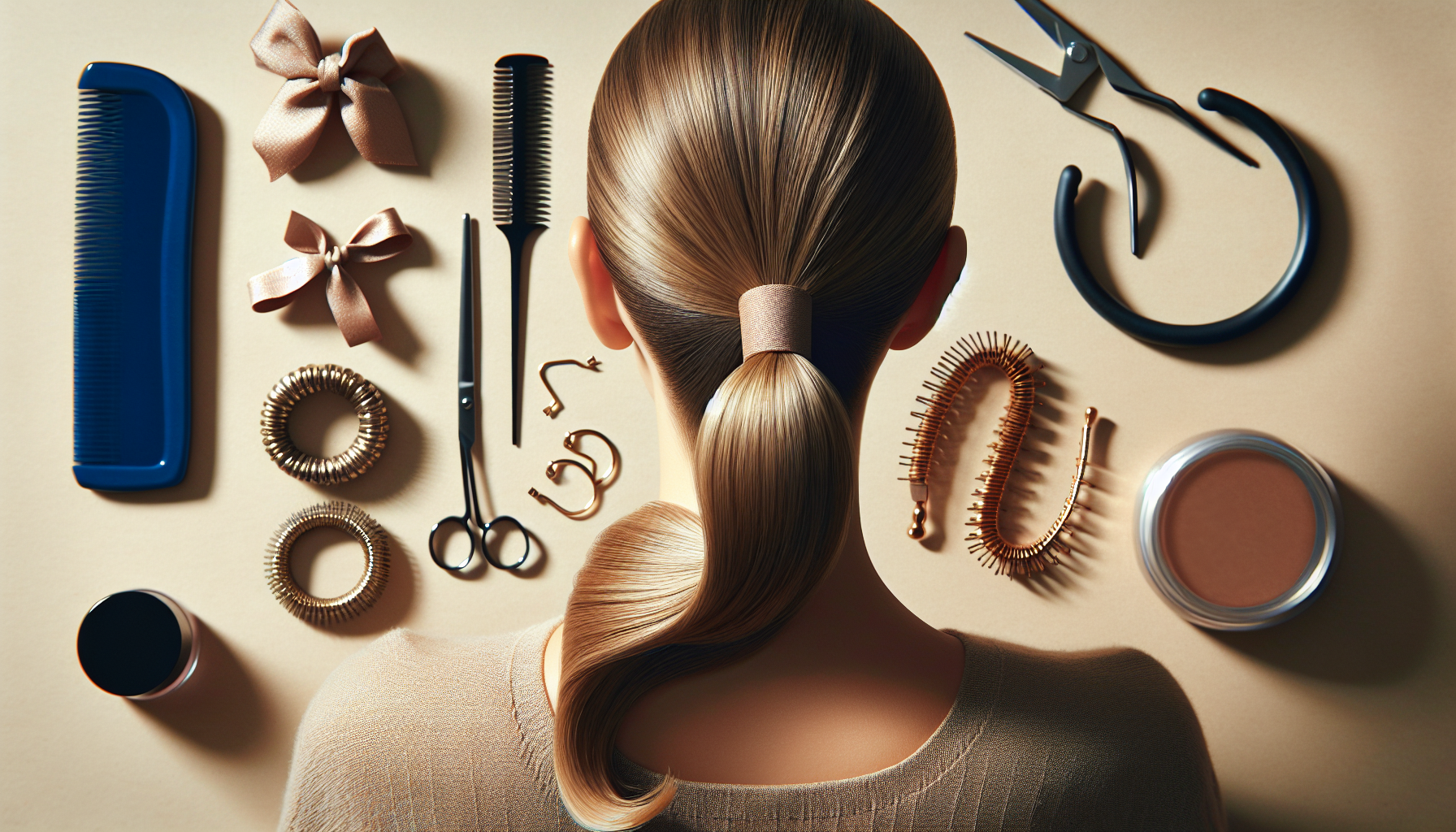 サイドポニーにおすすめのヘアアクセサリーとスタイリング方法のイメージ画像