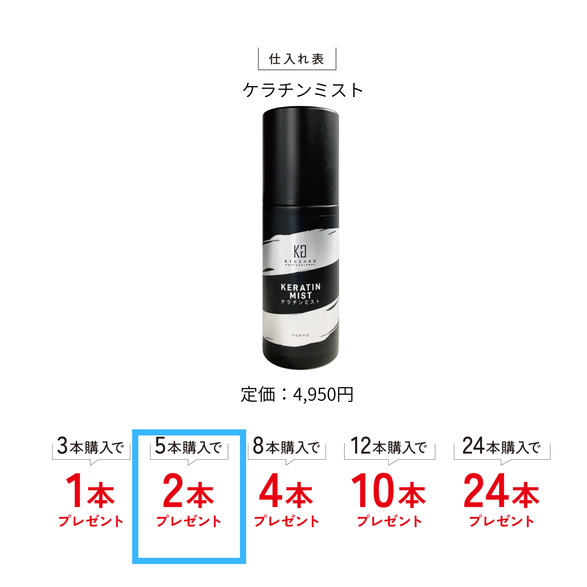 Kyogoku Professional / ケラチンミスト 5本購入で2本プレゼント